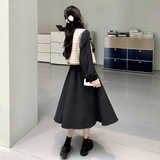 现货M737P145K1982024春秋新款连衣裙娃娃领两件套装小香风，女装连衣裙，浙宝088