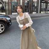 出货中M663P115K1682024春秋装新款假两件撞色连衣裙，女装连衣裙，浙宝088