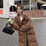 设计感连帽羽绒服女2024冬季新款高级感炸街收腰显瘦白鸭绒面包服，女装羽绒服，浙宝088