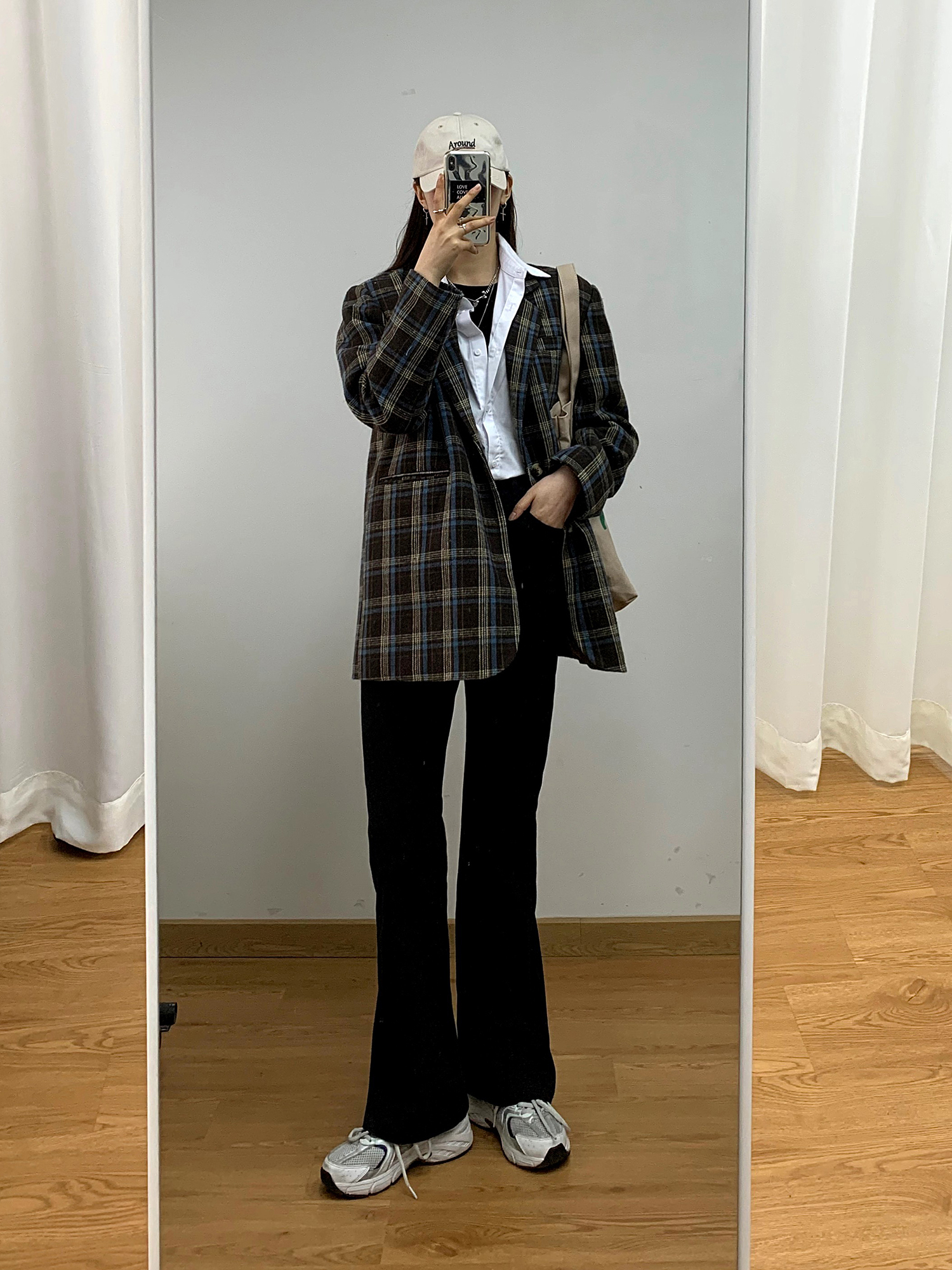 加绒喇叭裤女高腰牛仔春季