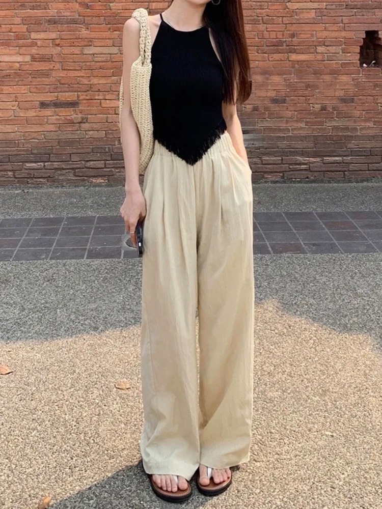 阔腿宽松显瘦慵懒裤潮