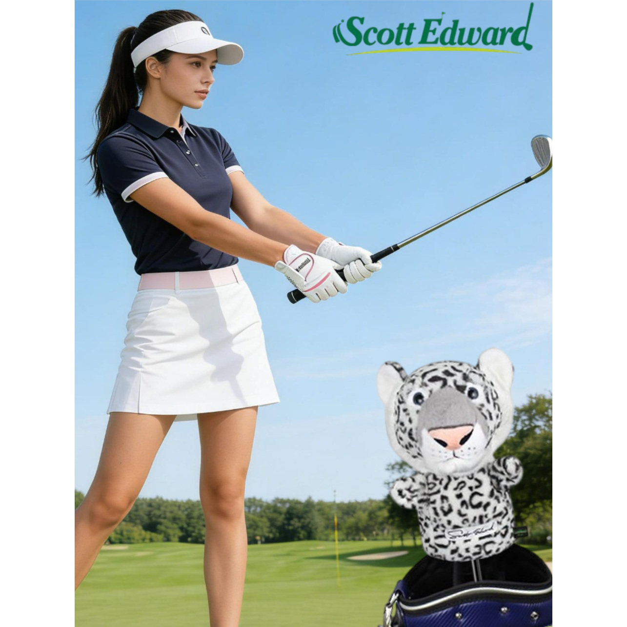 高尔夫动物球杆套雪豹一号木杆套球杆头套动物保护套GOLF用品