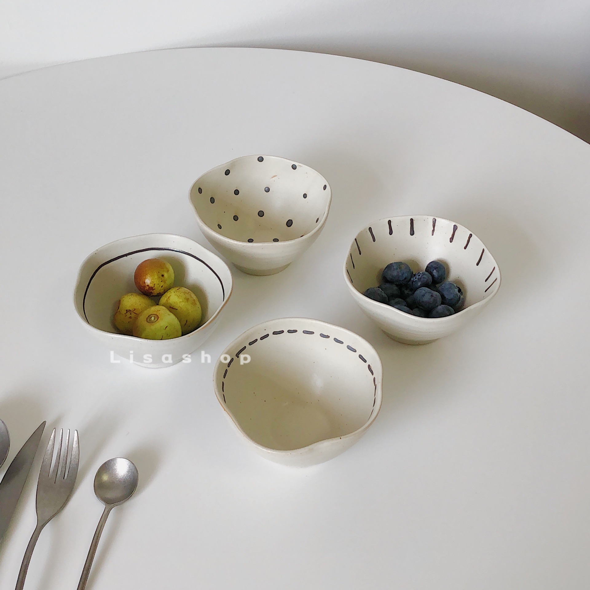 lisashop日式不规则花朵陶瓷