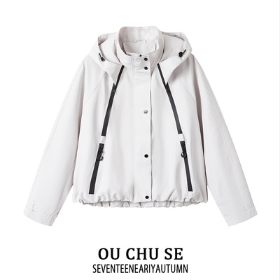 户外工装运动机能风花苞型外套