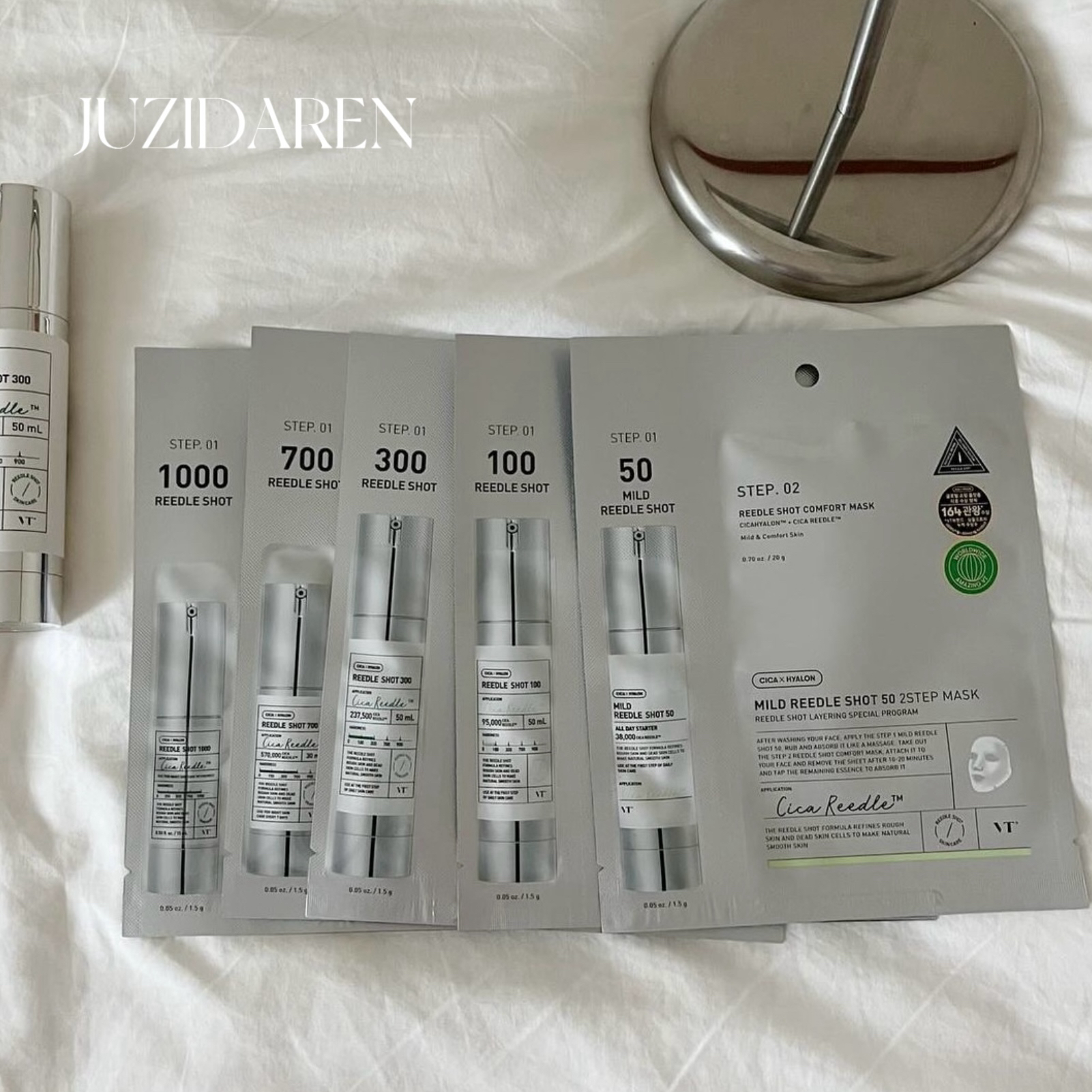 会疼▲韩国VT微晶精华面膜 两部曲细腻肌肤纹理收缩毛孔痘印暗沉