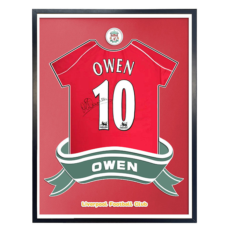 英格兰队装饰画体育明星海报壁画迈克尔欧文球衣挂画男生卧室壁画