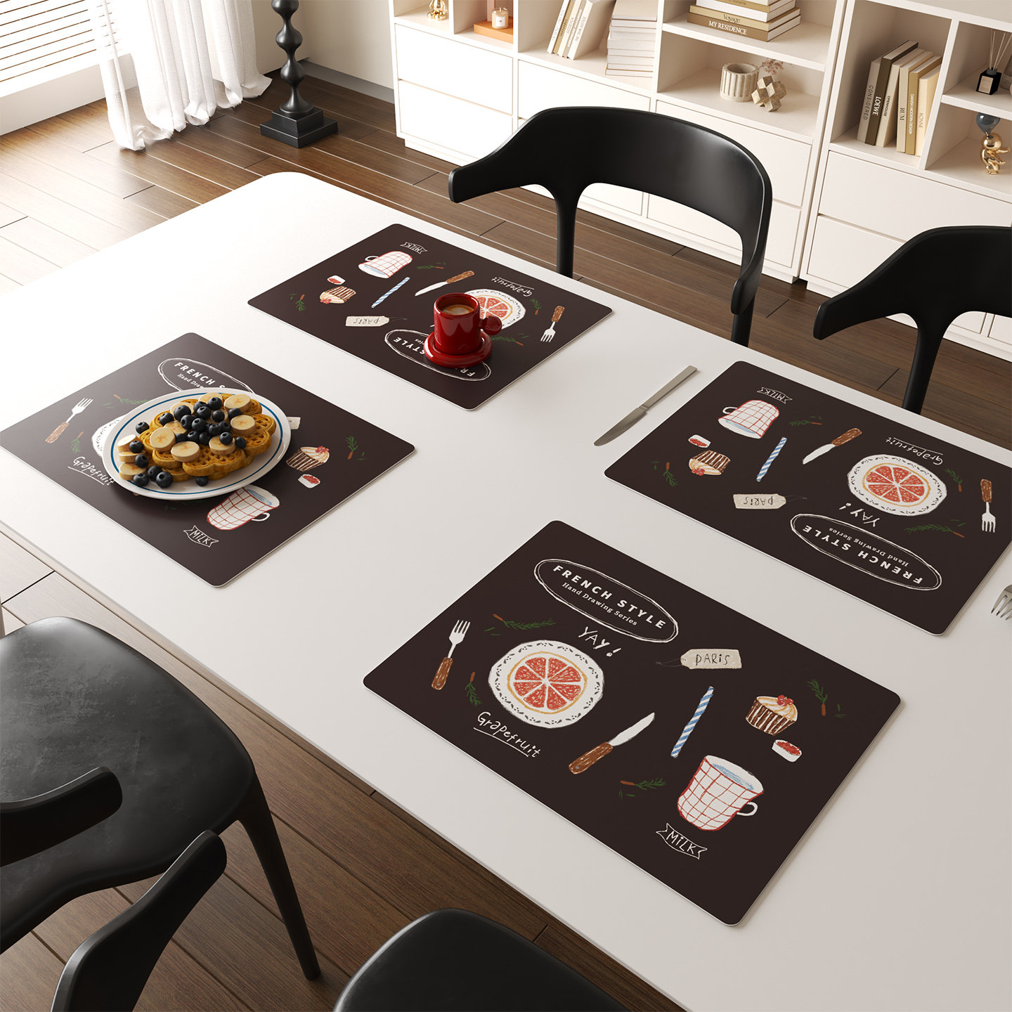 餐垫防水防油小桌垫家用皮革餐桌隔热垫酒店餐盘垫子高级感西餐垫,居家布艺,桌布,淘宝优惠券,粉丝福利购,淘宝优惠卷