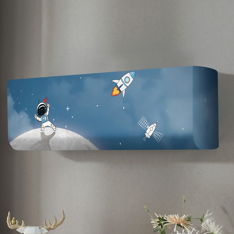 卡通加厚弹力全包空调罩套防尘罩挂式品牌通用布艺挂机通用空调罩