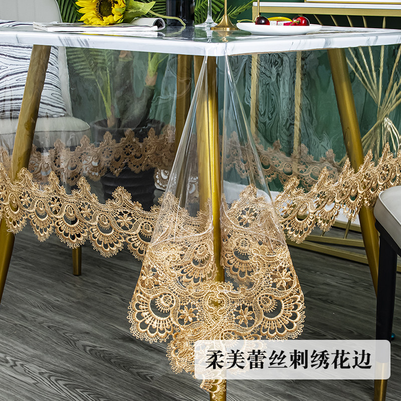 pvc 桌布餐桌布防水防油免洗防烫超薄下垂透明桌垫蕾丝茶几垫台布,居家布艺,桌布,淘宝优惠券,粉丝福利购,淘宝优惠卷