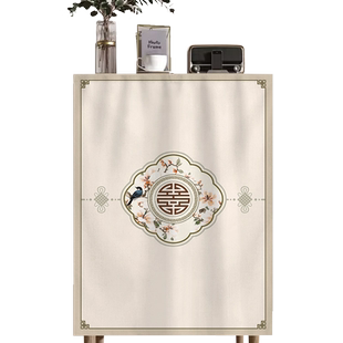 柜子帘子遮挡杂物橱柜防尘门帘厨房免打孔遮丑拉帘鞋架滑轨式布帘