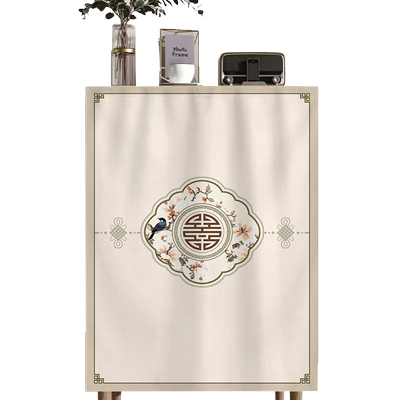 柜子帘子遮挡杂物橱柜防尘门帘厨房免打孔遮丑拉帘鞋架滑轨式布帘
