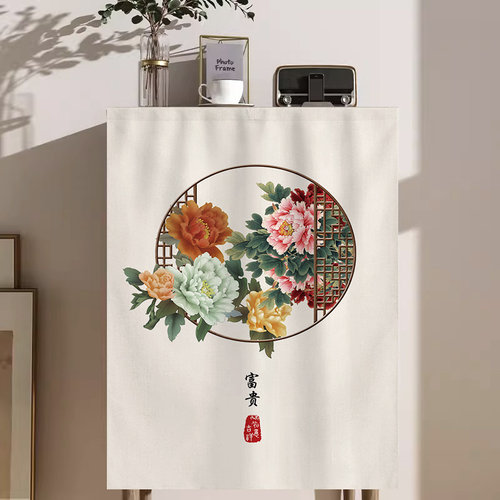 加厚棉麻遮挡帘橱柜门帘
