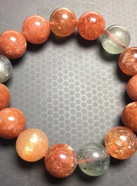 阿鲁沙手链天然水晶金太阳小众