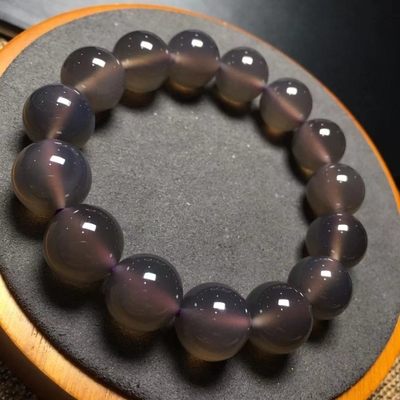 烟紫玉髓烟灰玉髓大珠chalcedony