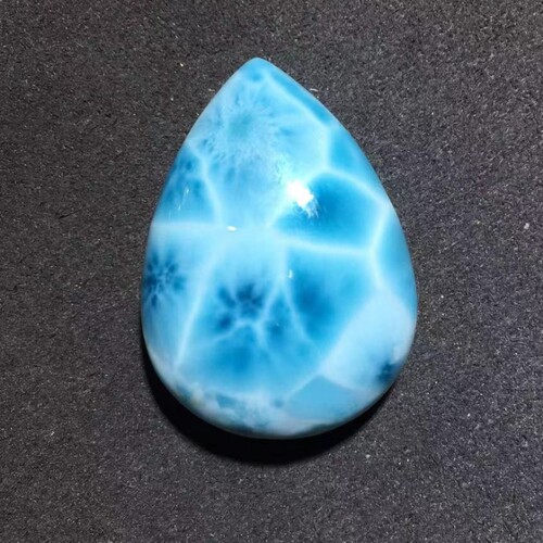 天然海纹石拉利玛针钠钙石吊坠