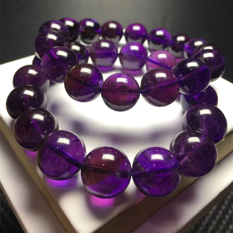 天然紫晶手链水晶紫水玉amethyst