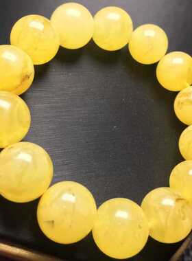 天然蜜蜡手链琥珀Amber大珠