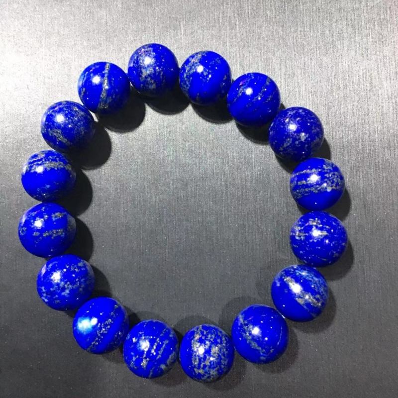 天然水晶 老料青金石手链 (lazurite)(lapis lazili)少白单圈手串 饰品/流行首饰/时尚饰品新 手链 原图主图