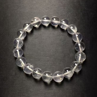 天然水晶 黄铜矿包裹体(黄铁矿) 异象手串 共生矿手链 微瑕