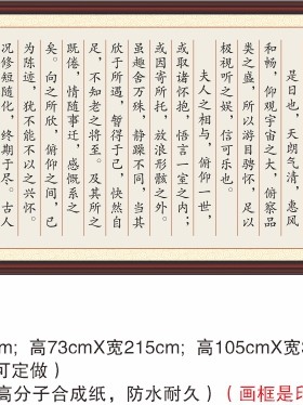书房王羲之书法装饰画
