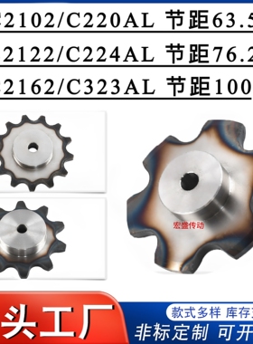 C2102/C220AL/C2122/C224AL/C2162/P100双节距输送链轮6/8/9-15齿