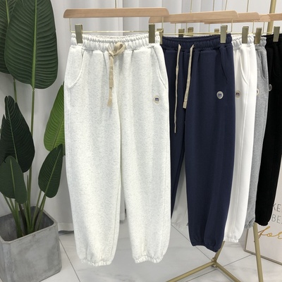 2025新款灰色卫裤春秋冬运动裤女