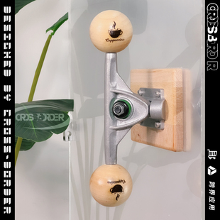 趣味门把手滑板轮支架DIY门拉手滑轨门咖啡店门把手网红打卡门饰