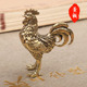 黄铜实心纯铜小摆件桌面手把件小公鸡生肖茶道茶宠雕铸古玩小铜器