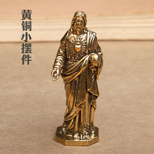 黄铜小摆件桌面手把件复古人物造型茶道茶宠装饰品造景礼品工艺品