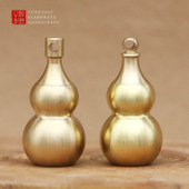 创意黄铜钥匙扣纯铜手工空心小葫芦汽车钥匙链挂件保平安吊坠男女