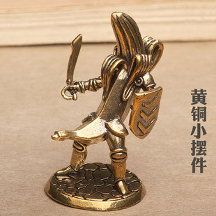 黄铜卡通动漫人物摆件香蕉剑士模型桌面装饰品造景礼品工艺品