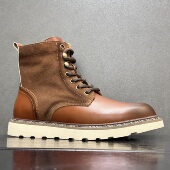 休闲短靴真皮复古英伦男士 特价 捡漏马丁靴男头层牛皮高帮皮鞋 靴子