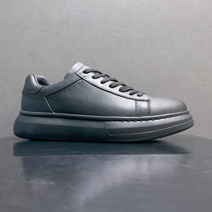 纯黑空军板鞋 新款 真皮百搭运动休闲鞋 头层牛皮男鞋 男 工厂尾货特价