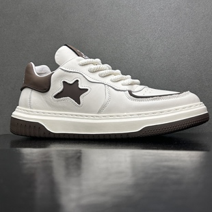 头层牛皮男鞋真皮透气板鞋韩版男士小白鞋真皮运动休闲鞋百搭鞋子