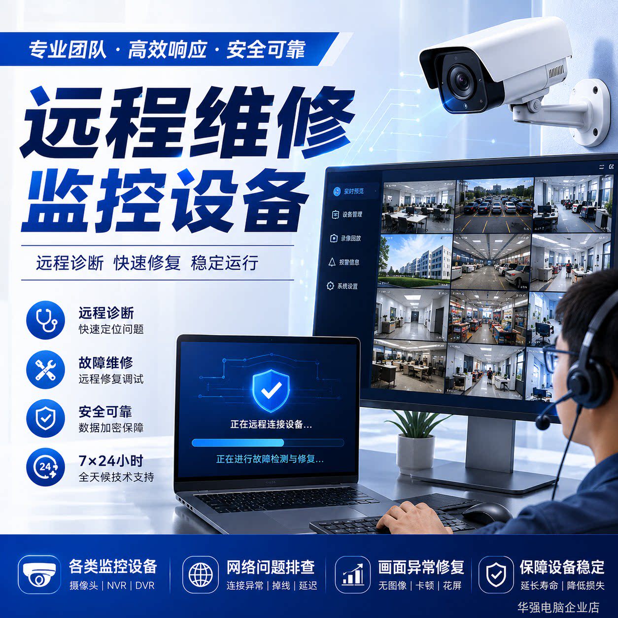 监控调试￥安装指导=远程