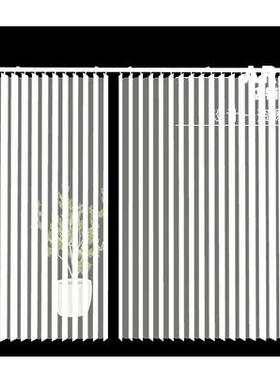 阳台客厅白色纱幔沙垂直百叶帘窗帘白纱透光纱帘草图大师su模型