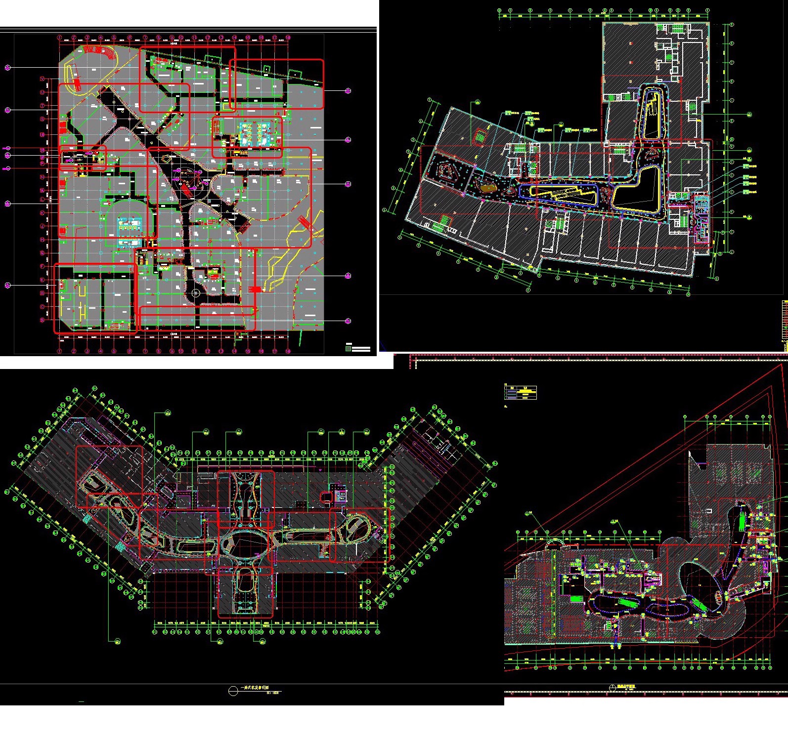 购物中心商业综合体商业12套平面图汇总合集 商场布局cad图