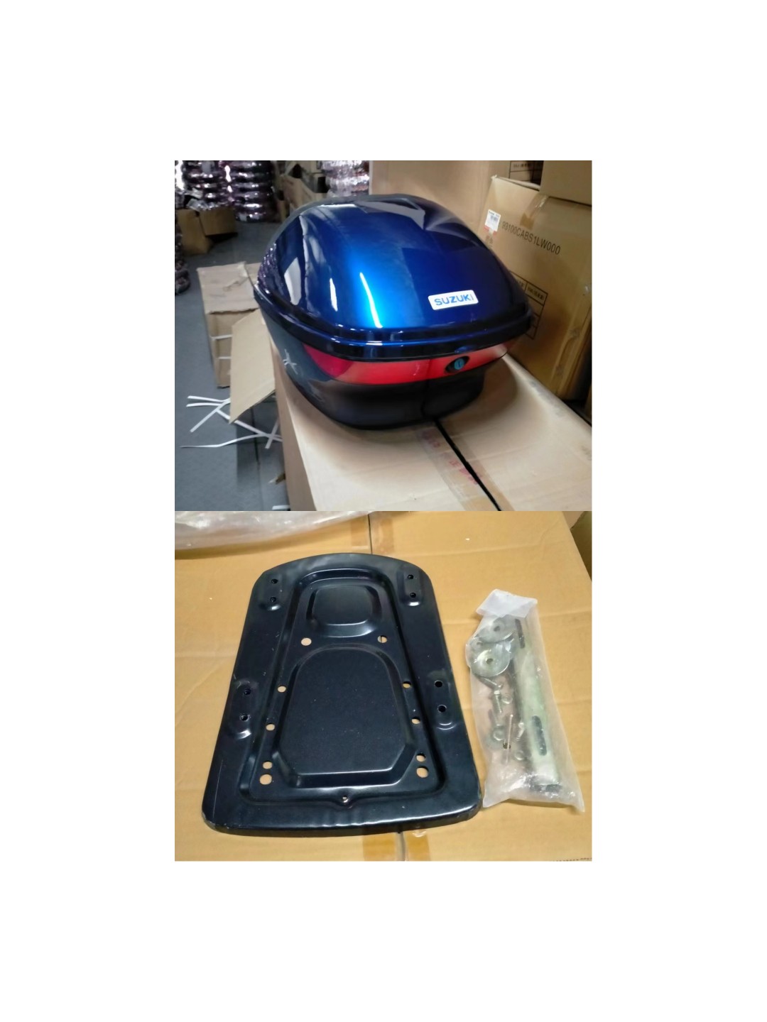 适用轻骑铃木和其它品牌摩托车后尾箱头盔箱底托尾箱锁数量不多