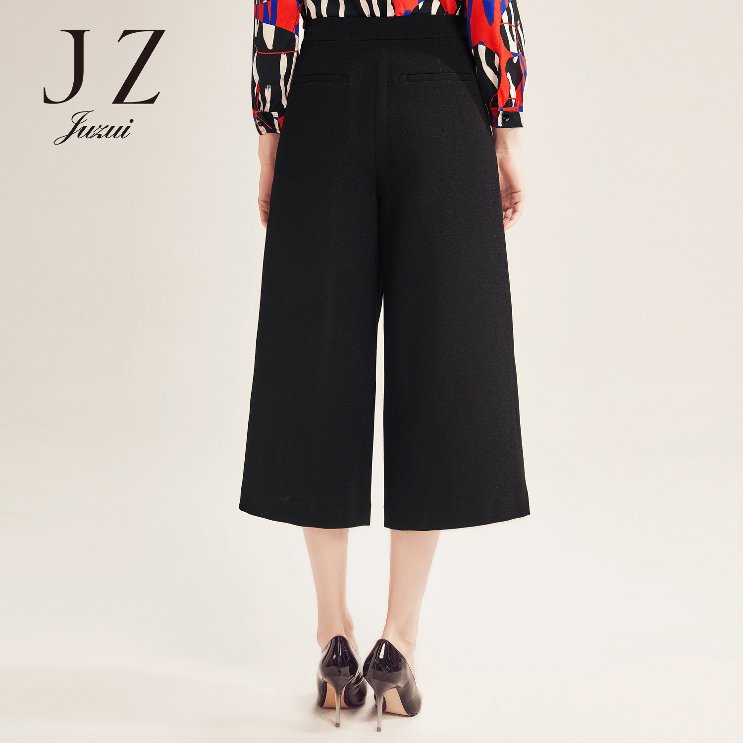 JUZUI/¾Á×˹ٷ½Æì½¢µêÅ®×°2019´º×°Ð¿î¼òÔ¼¸ÉÁ·ºÚÉ«¾Å·ÖÀ«ÍÈ¿ãÅ®