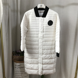 艾 直筒棒球领长款 255 羽绒服