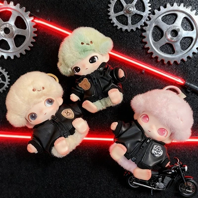 DIMOO新生日记系列娃衣搪胶毛绒挂件盾牌皮衣酷手办盲盒替换衣服