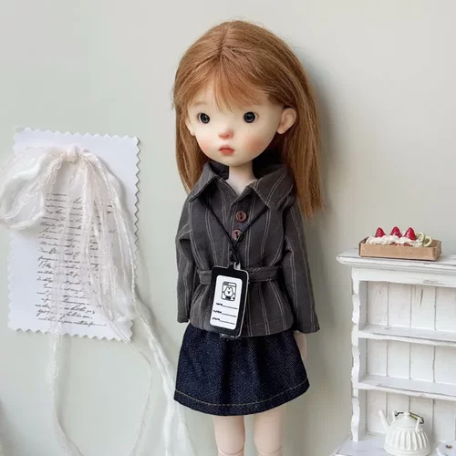 原创 zsiga衬衫外套10cm娃衣azone娃衣外套 6分bjd玩偶衣服