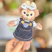 雪丽玫衣服蓝波点牛仔背带裙套装 贝儿钥匙扣挂件娃衣着替娃衣替换