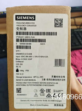 议价6SL3211-013-7UA1 G110变频器 原议价