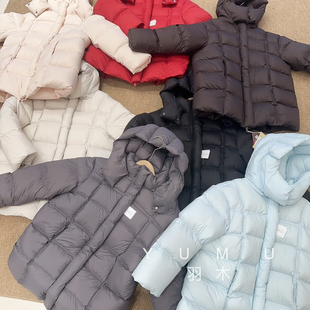 冬季新款加厚保暖中长款连帽羽绒服外套小个子女生(配可拆卸帽子)