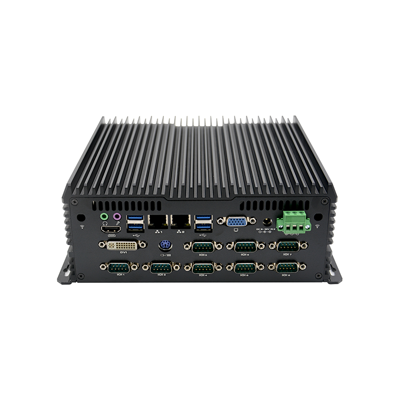 现货j1900/i3-5020u/i7-7360U无风扇嵌入式工控电脑10COM多屏输出