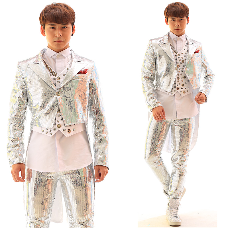 表演服装夜店朋克男歌手马甲