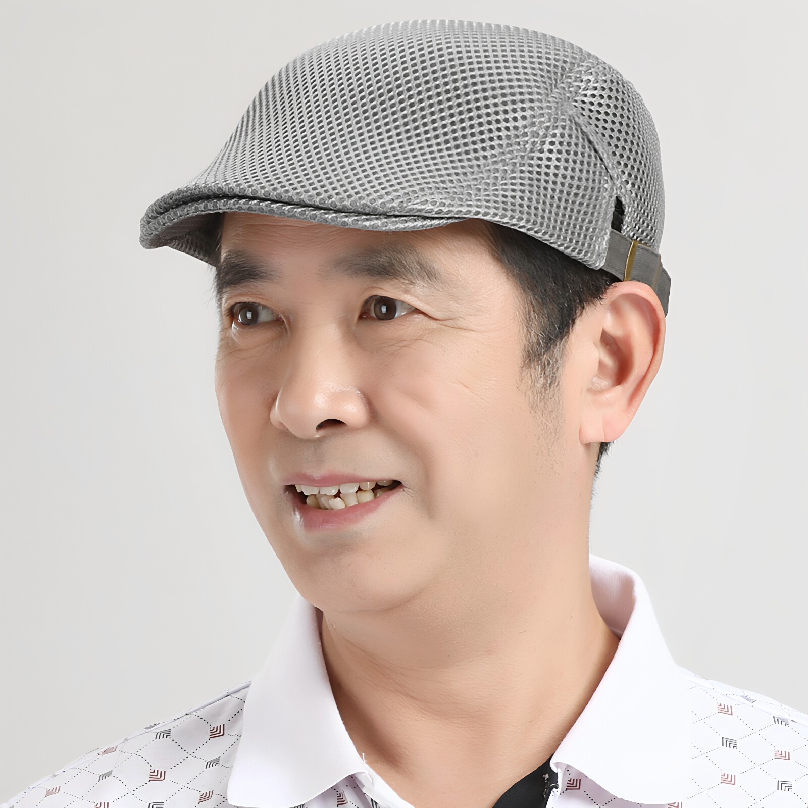 清爽夏季凉感男士中老年爸爸帽鸭舌帽夏季防晒舒适老年休闲帽