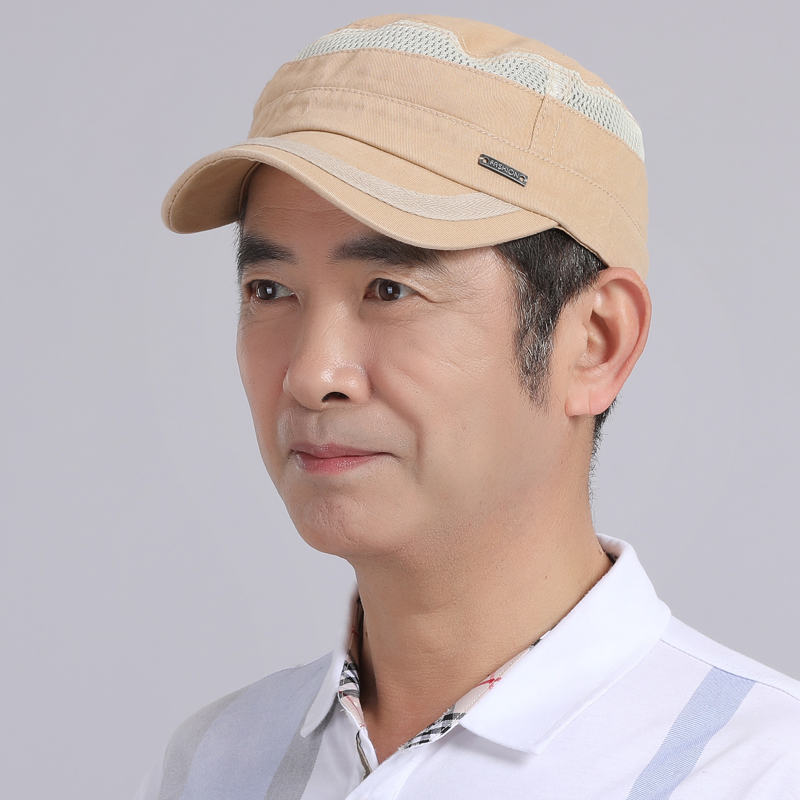 洋气夏季老年户外休闲风平顶帽