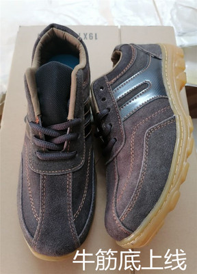 25男新款牛筋底上线防滑耐磨单鞋结实工作反毛真皮户外四季捡漏男